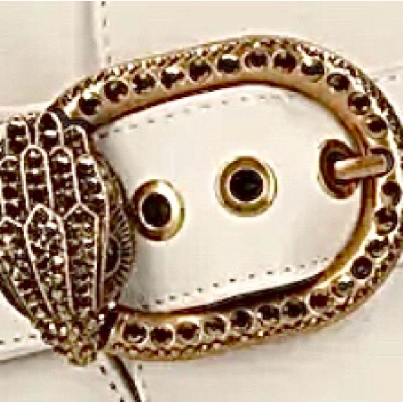 Kurt Geiger London Leather Buckle Eagle Head Ankle Booties - Picture 13 of 15